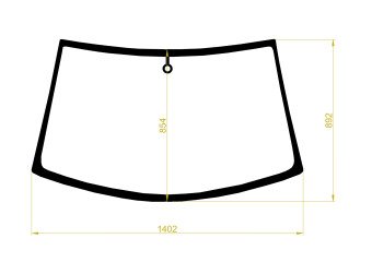Стекло лобовое VOLKSWAGEN BEETLE 1997-2010 (9C1) место под датчик дождя, 
Бренд: BSG с серой полосой