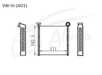 Радиатор отопителя AUDI A3 2012-2020 (8VS) 
Бренд: TONGSHI AL26