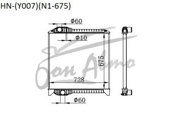 Радиатор HINO SUPER DOLPHIN PROFIA 2003- (FN)(N1-675) (F17,F21) 
Бренд: TONGSHI PL48MT