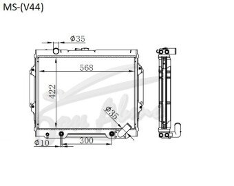 Радиатор MITSUBISHI PAJERO 1991-1999 (V44) (4D56,4G64) 
Бренд: TONGSHI CB36AT