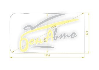 Стекло лобовое NAVISTAR 9800 1991- (L-б/кап) 1254*673*1372 
Бренд: BSG с зеленой полосой