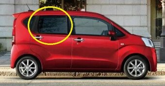 Стекло боковое DAIHATSU MOVE 2014-2023 LA150 RD/RH фурнитура, 
Бренд: BENSON Тонированное