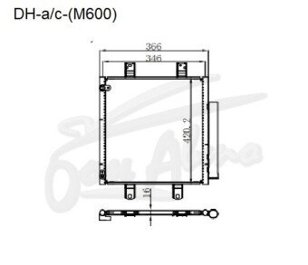 Радиатор кондиционера DAIHATSU BOON 2010-2016 (M600) 
Бренд: TONGSHI AL16