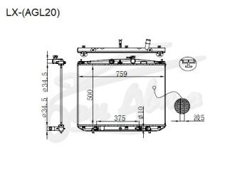 Радиатор LEXUS RX 2015- (AGL20) (8ARFTS) 
Бренд: TONGSHI PL16AT