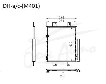 Радиатор кондиционера DAIHATSU COO 2006-2012 (M401S) (3SZVE) 
Бренд: TONGSHI AL16