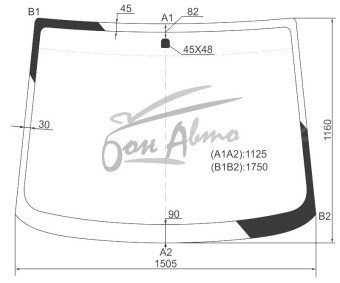 Стекло лобовое MITSUBISHI DELICA D:5 2007- (CV5W) 
Бренд: BENSON с синей полосой