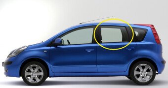 Стекло боковое NISSAN NOTE 2005-2012 E11 RD/LH 
Бренд: BSG