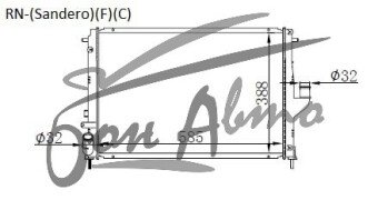 Радиатор RENAULT DUSTER 2010- () /FC (gas 1.6,2.0) 
Бренд: TONGSHI PL26MT