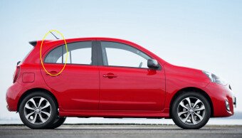 Стекло боковое NISSAN MICRA 2010- K13 RQ/RH 
Бренд: BSG