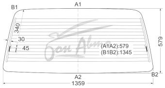 Стекло заднее с обогревом TOYOTA HIACE 1989-2004 (H100-рез) 
Бренд: BENSON