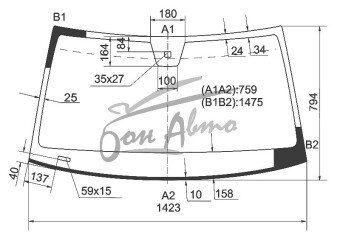 Стекло лобовое MERCEDES GLK-CLASS 2008- (X204) место под датчик дождя 
Бренд: BENSON