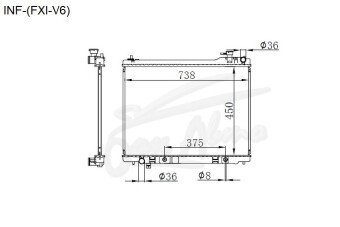 Радиатор INFINITI FX 2003-2008 (S50)(V6) (VQ35) 
Бренд: TONGSHI PL16AT