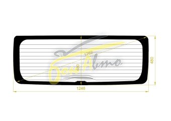 Стекло заднее с обогревом NISSAN NV100 CLIPPER 2015- (DR17V-1246*480-г/пас) 
Бренд: BENSON