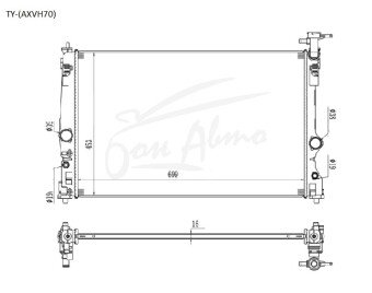 Радиатор TOYOTA VENZA 2020- (AXUH85)(гибрид) (A25A-FXS) 
Бренд: TONGSHI PL16MT