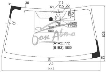Стекло лобовое MITSUBISHI PAJERO SPORT 2008-2016 (KH0-RHD) место под датчик дождя 
Бренд: КМК с синей полосой