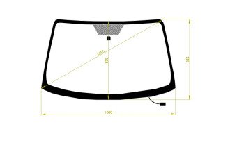 Стекло лобовое DAIHATSU BE-GO 2006-2016 (J200,J210-RHD) обогрев щеток 
Бренд: BENSON