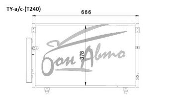 Радиатор кондиционера TOYOTA ALLION 2001-2007 (AZT240) 
Бренд: TONGSHI AL16