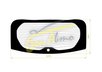 Стекло заднее с обогревом NISSAN LEAF 2017- (ZE1) 1 отверстие 
Бренд: BENSON