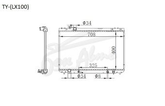 Радиатор TOYOTA CHASER 1992-1996 (LX90) (2LT) 
Бренд: TONGSHI PL26AT