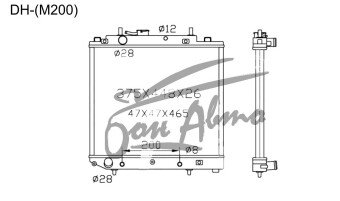 Радиатор DAIHATSU YRV 2000-2005 (M200) (EJ, K3), 
Бренд: GP PL26AT