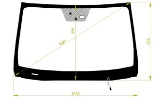 Стекло лобовое HYUNDAI SANTA FE 2012-2018 (DM-LHD) обогрев щеток, место под датчик дождя, место под датчик влажности, 
Бренд: BENSON