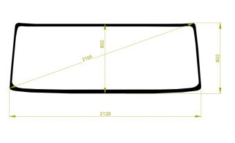 Стекло лобовое KAMAZ 5490 2012- (2126*802*2195) 
Бренд: BENSON с синей полосой