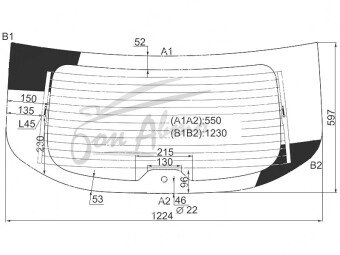 Стекло заднее с обогревом SSANGYONG KYRON 2007-2016 () 1224*597 
Бренд: BENSON