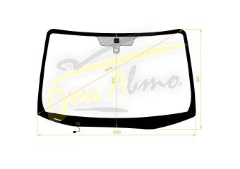 Стекло лобовое KIA SPORTAGE 2004-2010 (KM-LHD) обогрев щеток, место под датчик дождя, 
Бренд: КМК с синей полосой