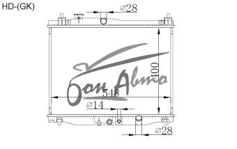 Радиатор HONDA JAZZ 2013- (GK3-4) (L13B) 
Бренд: TONGSHI PL16AT