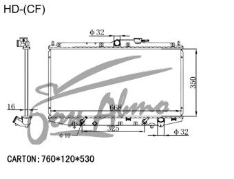 Радиатор HONDA ACCORD 1997-2002 (CF3) (F18)
Бренд: TONGSHI AL26AT