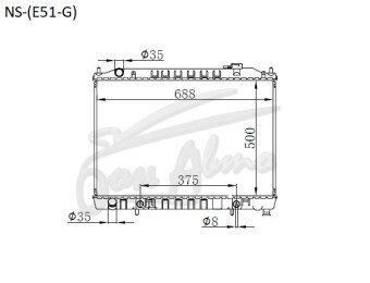 Радиатор NISSAN ELGRAND 2002-2010 (E51) (VQ25,VQ35) 
Бренд: TONGSHI PL26AT