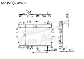 Радиатор MAZDA BONGO 1999- (SK)(gas-4WD) (F8) 
Бренд: TONGSHI AL26AT