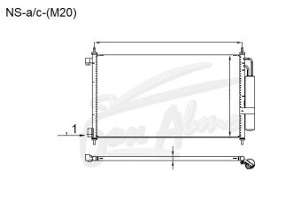 Радиатор кондиционера NISSAN VANETTE 2009- (M20) (HR16DE) 
Бренд: TONGSHI AL16