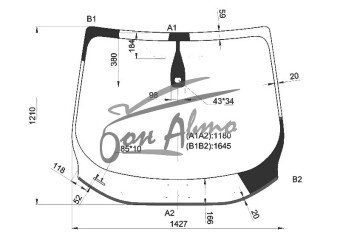 Стекло лобовое FORD C-MAX 2010- () место под датчик дождя, 
Бренд: BENSON