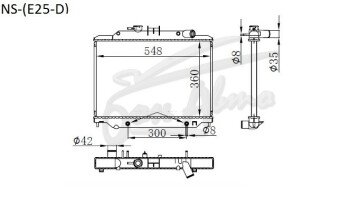 Радиатор NISSAN CARAVAN 2001-2012 (E25) (ZD30) 
Бренд: TONGSHI PL26AT