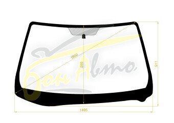 Стекло лобовое TOYOTA PRONARD 1999-2004 (MCX20-RHD) 
Бренд: BENSON с зеленой полосой