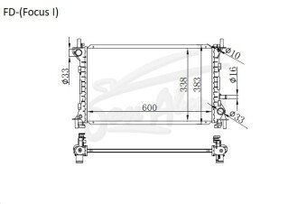 Радиатор FORD FOCUS 1998- (DFW) (gas 1.6,1.8,2.0) 
Бренд: TONGSHI PL26AT