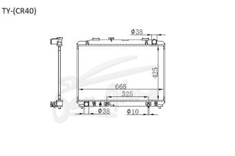 Радиатор TOYOTA TOWN ACE 1996-2008 (CR40) (2-3C,3C-T) 
Бренд: TONGSHI PL26AT