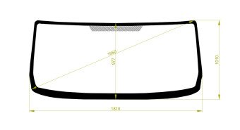 Стекло лобовое URAL NEXT 2015- (1818*1012) 
Бренд: BENSON с синей полосой