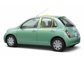 Стекло боковое NISSAN MARCH 2002-2010 K12 RD/LH 
Бренд: BSG