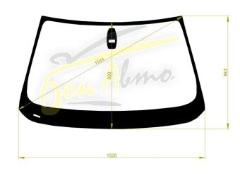 Стекло лобовое BMW 5-SERIES 2003-2010 (E60-4d sed) место под датчик дождя (квадрат) 
Бренд: BENSON с синей полосой