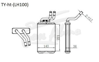 Радиатор отопителя TOYOTA REGIUSACE 1989-2004 (LH100) 
Бренд: TONGSHI AL36