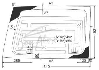 Стекло заднее с обогревом NISSAN PATROL 1997-2010 (Y61-RH) 
Бренд: BENSON