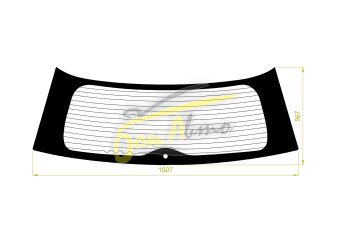 Стекло заднее с обогревом MERCEDES M-CLASS 2005-2011 (W164) 1 отверстие антенна, 
Бренд: FYG Тонированное