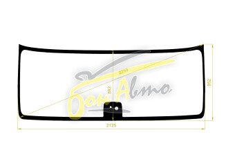 Стекло лобовое MERCEDES ANTOS 2012- (2125*892*2253-2015) место под 1 камеру, место под датчик дождя, 
Бренд: BENSON с синей полосой