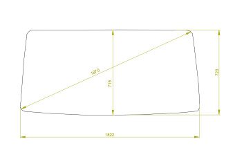 Стекло лобовое DONG FENG DF4#/1062/1064/1074/1091 2005- (DF-wide-1822*723*1870) 
Бренд: BENSON с зеленой полосой