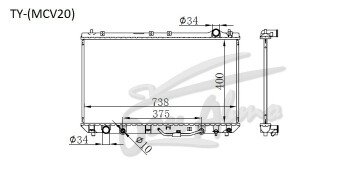 Радиатор TOYOTA WINDOM 1996-2001 (MCV20) (1MZ,2MZ) 
Бренд: TONGSHI PL16AT