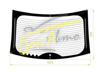 Стекло заднее с обогревом FORD FOCUS 2004-2011 (CB4-3d/5d h/b-2008) 1 отверстие 
Бренд: КМК