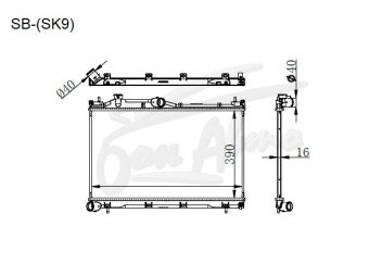 Радиатор SUBARU FORESTER 2018-2024 (SK9) (FB25) 
Бренд: TONGSHI PL16MT
