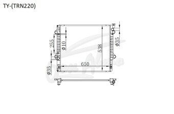 Радиатор TOYOTA TACOMA 2004-2015 (TRN220) (2TR,1GR) 
Бренд: TONGSHI PL26AT